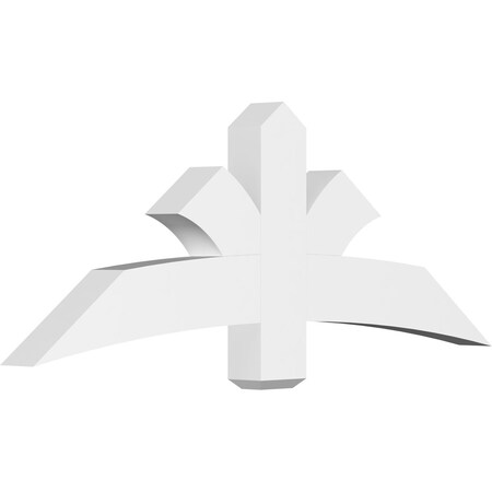 Ekena Millwork Davenport Architectural Grade PVC Gable Bracket, 60"W x 22 1/2"H x 4"D x 6"F, 9/12 Pitch GBP060X23X0406DAV00